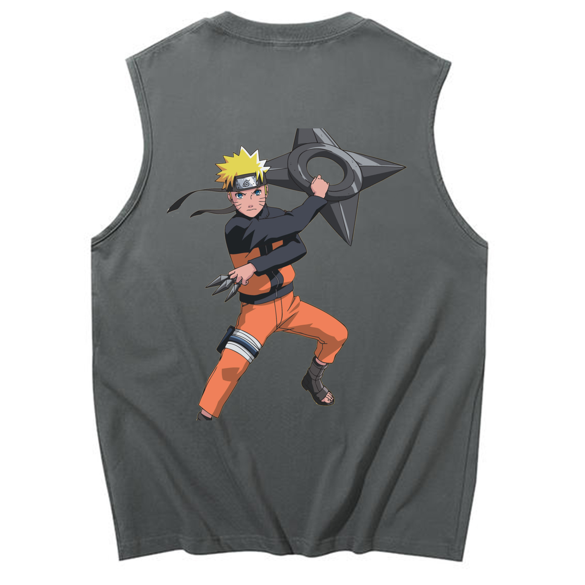 （画像用） NARUTO -ナルト- うずまき ナルト Uzumaki Naruto コットン100％タンクトップ（背面プリント）